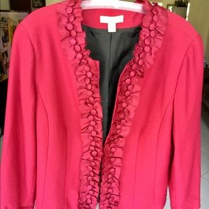 Coldwater Creek Fuchsia 3/4 Sleeve Blazer